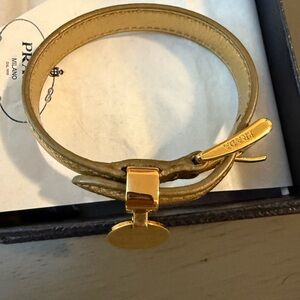 Prada Gold Leather Belt bracelet